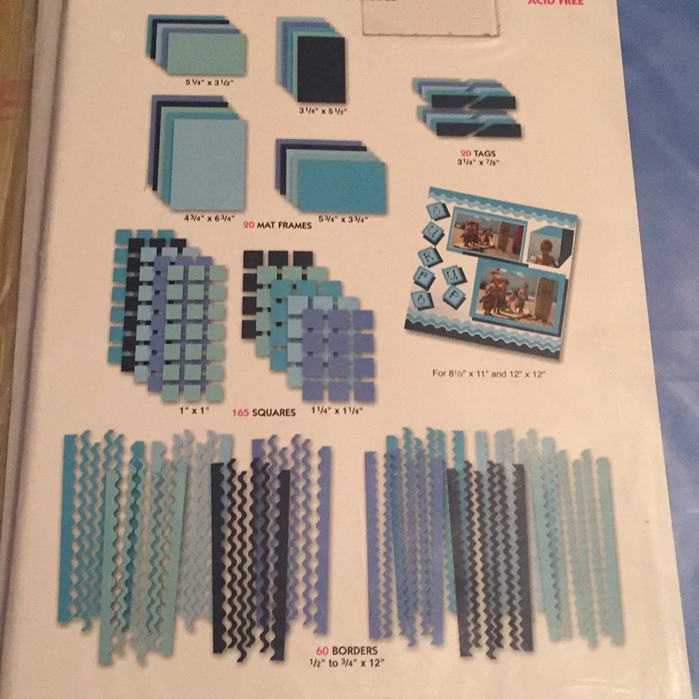 Scrapbooking Page Accents Blue & Primary